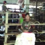 Pekerja sedang bekerja di lini produksi pabrik genteng Sokka, Kebumen